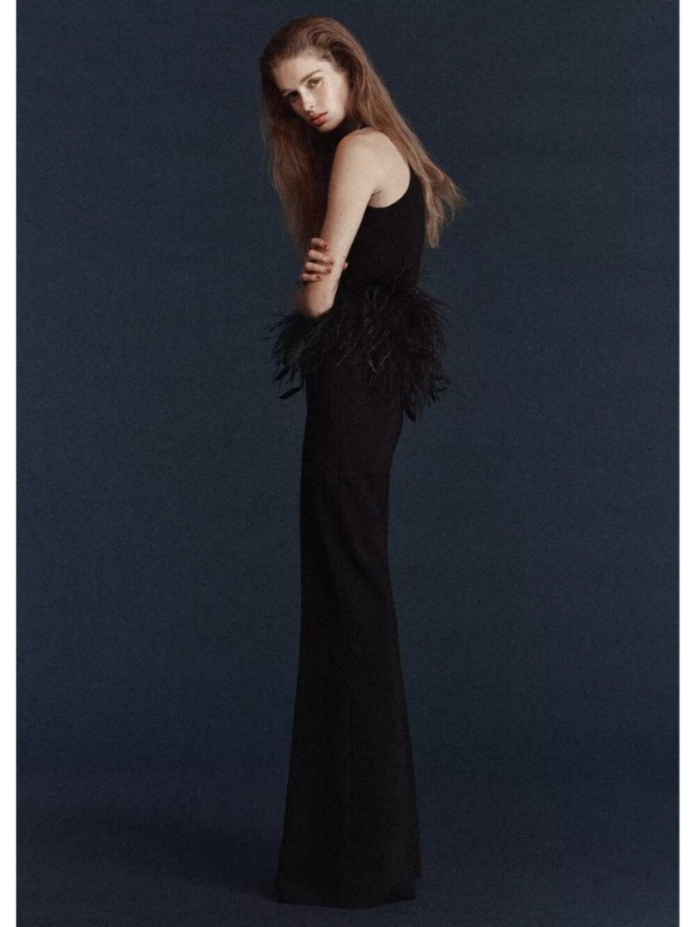 MANGO CAPSULE KNITTED TOP WITH FEATHER